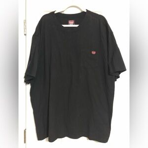 Wrangler workwear men’s black shirt size 4XL 58/60 short sleeve rugged casual